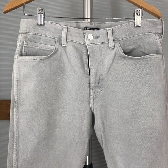 LEVI'S LINE 8 White Tab Light Grey Slim Straight Denim Jeans Sz 33 /32‎ - Picture 3 of 12